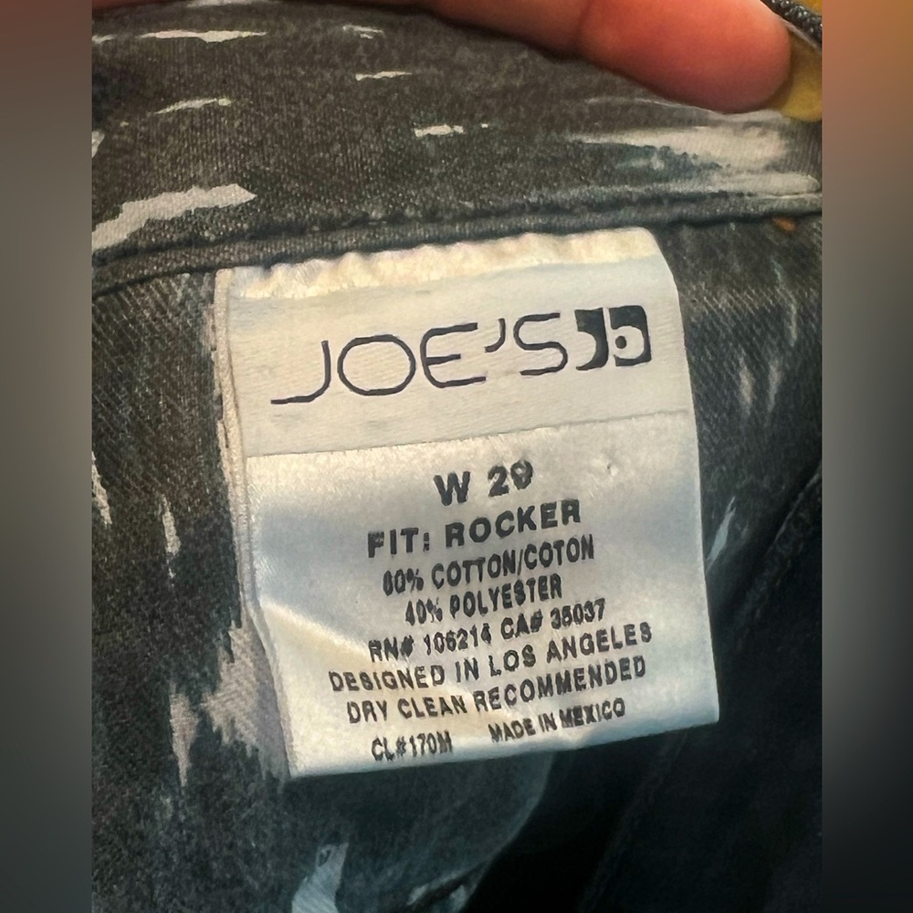 EUC 🎉 JOE’s Jeans ROCKER Dark Blue Long Low Waist Denim Blue Jeans W 29 L 34 - Picture 7 of 9